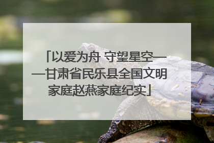 以爱为舟 守望星空——甘肃省民乐县全国文明家庭赵燕家庭纪实
