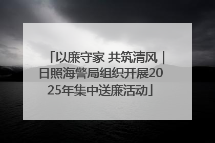 以廉守家 共筑清风｜日照海警局组织开展2025年集中送廉活动