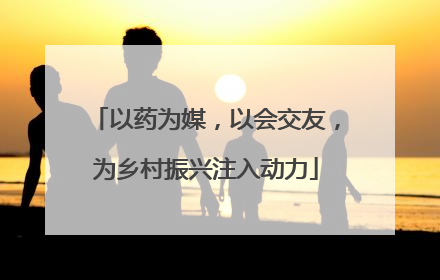 以药为媒，以会交友，为乡村振兴注入动力
