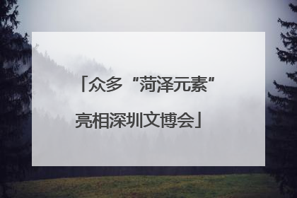 众多“菏泽元素”亮相深圳文博会