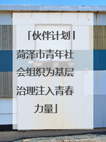 伙伴计划│菏泽市青年社会组织为基层治理注入青春力量