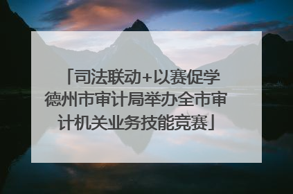 司法联动+以赛促学 德州市审计局举办全市审计机关业务技能竞赛