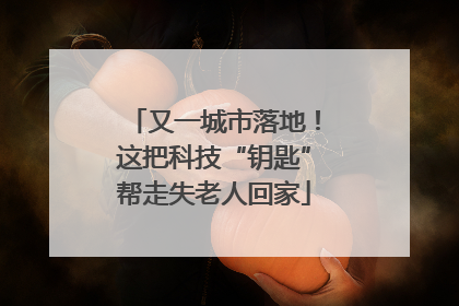 又一城市落地！这把科技“钥匙”帮走失老人回家