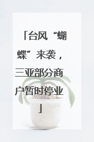 台风“蝴蝶”来袭，三亚部分商户暂时停业