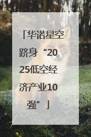 华诺星空跻身“2025低空经济产业10强”