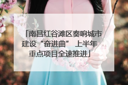 南昌红谷滩区奏响城市建设“奋进曲” 上半年重点项目全速推进