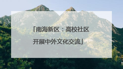 南海新区：高校社区开展中外文化交流