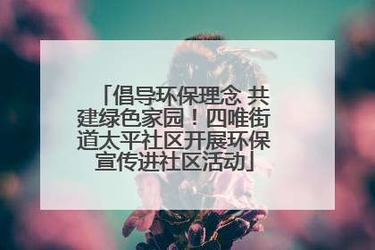 倡导环保理念 共建绿色家园！四唯街道太平社区开展环保宣传进社区活动
