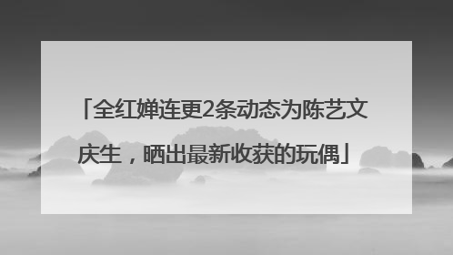 全红婵连更2条动态为陈艺文庆生，晒出最新收获的玩偶