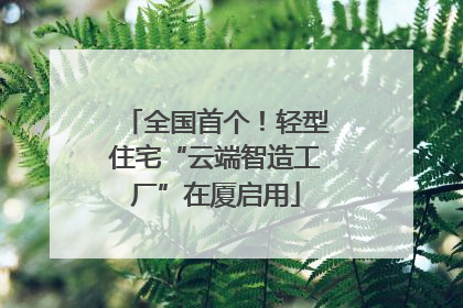 全国首个！轻型住宅“云端智造工厂”在厦启用