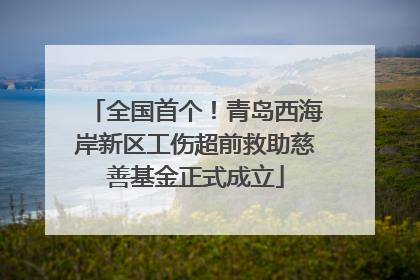 全国首个！青岛西海岸新区工伤超前救助慈善基金正式成立