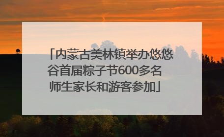 内蒙古美林镇举办悠悠谷首届粽子节600多名师生家长和游客参加