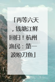 再等六天，钱塘江鲜回归！杭州渔民：第一波盼刀鱼