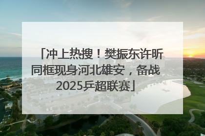 冲上热搜！樊振东许昕同框现身河北雄安，备战2025乒超联赛