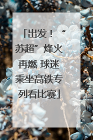 出发！“苏超”烽火再燃 球迷乘坐高铁专列看比赛