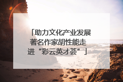 助力文化产业发展 著名作家胡性能走进“彩云英才荟”