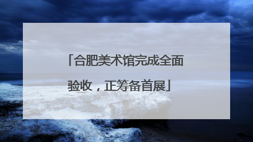 合肥美术馆完成全面验收，正筹备首展