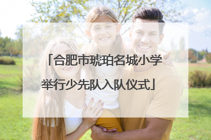 合肥市琥珀名城小学举行少先队入队仪式