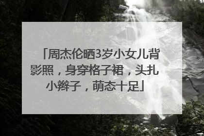 周杰伦晒3岁小女儿背影照，身穿格子裙，头扎小辫子，萌态十足