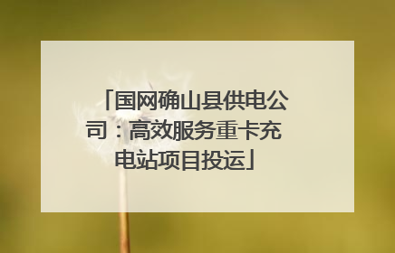 国网确山县供电公司：高效服务重卡充电站项目投运