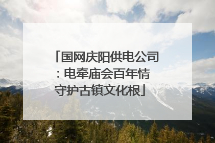 国网庆阳供电公司：电牵庙会百年情 守护古镇文化根