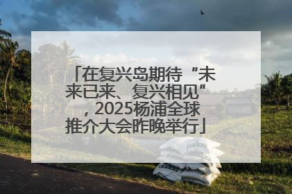 在复兴岛期待“未来已来、复兴相见”，2025杨浦全球推介大会昨晚举行