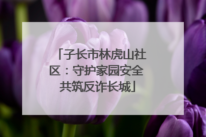 子长市林虎山社区：守护家园安全 共筑反诈长城