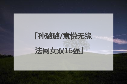 孙璐璐/袁悦无缘法网女双16强