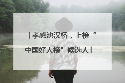 孝感池汉桥，上榜“中国好人榜”候选人