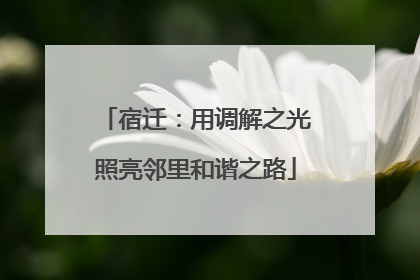 宿迁：用调解之光照亮邻里和谐之路