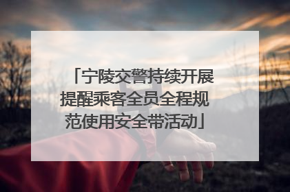 宁陵交警持续开展提醒乘客全员全程规范使用安全带活动