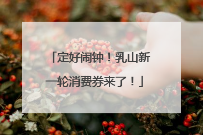 定好闹钟！乳山新一轮消费券来了！
