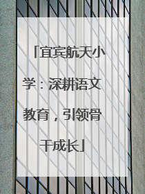宜宾航天小学：深耕语文教育，引领骨干成长