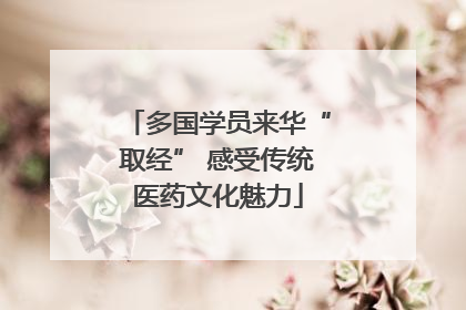 多国学员来华“取经” 感受传统医药文化魅力