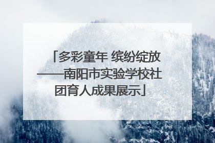 多彩童年 缤纷绽放——南阳市实验学校社团育人成果展示