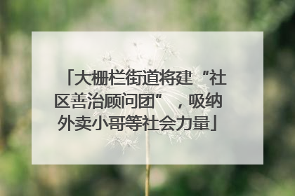 大栅栏街道将建“社区善治顾问团”，吸纳外卖小哥等社会力量