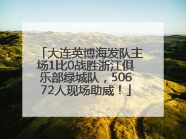 大连英博海发队主场1比0战胜浙江俱乐部绿城队，50672人现场助威！
