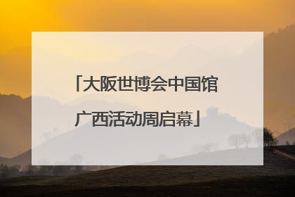 大阪世博会中国馆广西活动周启幕