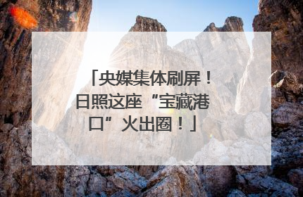 央媒集体刷屏！日照这座“宝藏港口”火出圈！