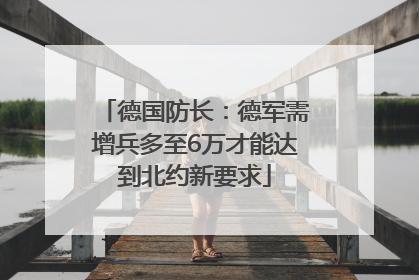 德国防长：德军需增兵多至6万才能达到北约新要求