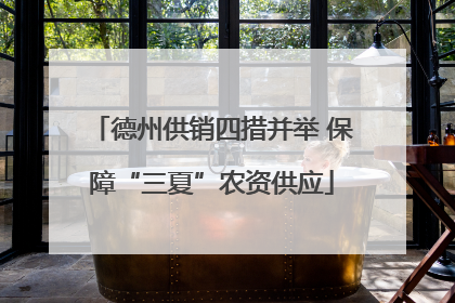 德州供销四措并举 保障“三夏”农资供应