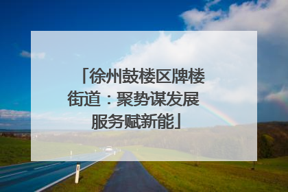 徐州鼓楼区牌楼街道：聚势谋发展 服务赋新能