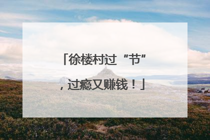 徐楼村过“节”，过瘾又赚钱！