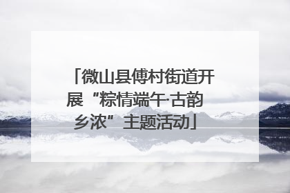 微山县傅村街道开展“粽情端午·古韵乡浓”主题活动