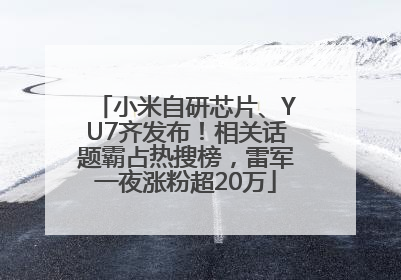 小米自研芯片、YU7齐发布！相关话题霸占热搜榜，雷军一夜涨粉超20万