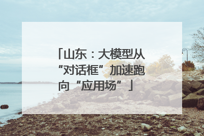 山东：大模型从“对话框”加速跑向“应用场”