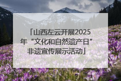 山西左云开展2025年“文化和自然遗产日”非遗宣传展示活动