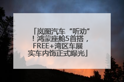 岚图汽车“听劝”！鸿蒙座舱5首搭，FREE+湾区车展实车内饰正式曝光