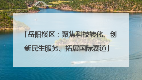 岳阳楼区：聚焦科技转化、创新民生服务、拓展国际赛道