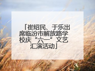 崔绍民、于乐出席临汾市解放路学校庆“六一”文艺汇演活动